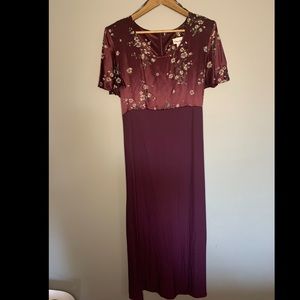 Ultra Dress New York Maroon Full Length size 14